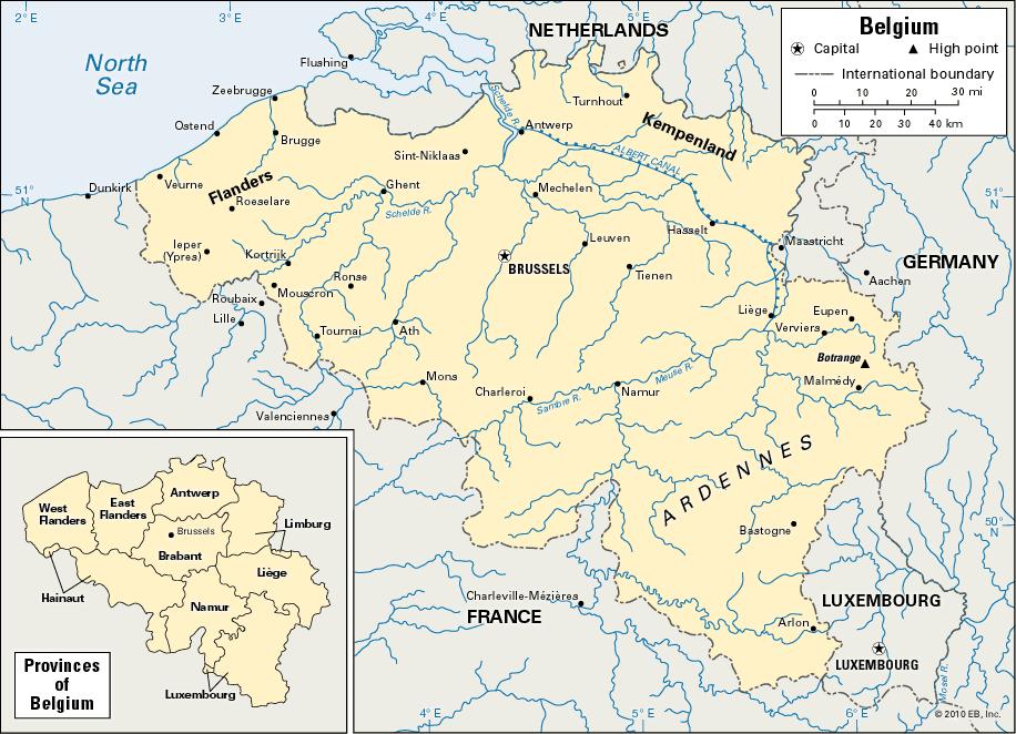 karta belgije Belgija zemlja   karta Belgije i susjednih zemalja (Zapadna Europa  karta belgije