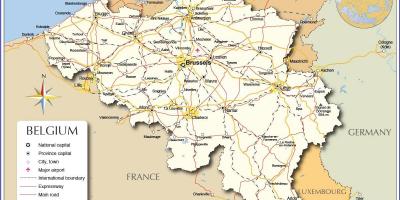 karta belgije sa gradovima Belgija kartica   kartica Belgiji (Zapadna Europa   Europa) karta belgije sa gradovima